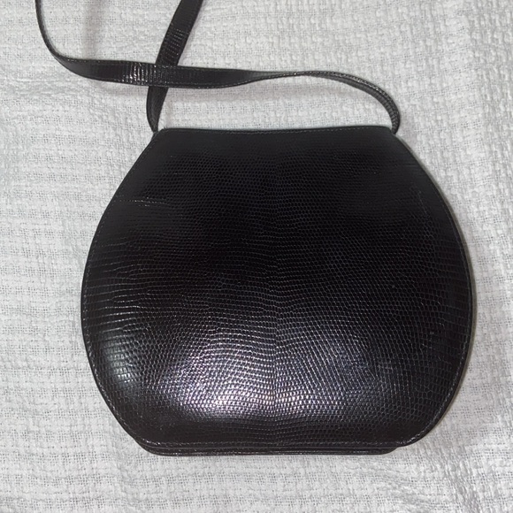 RARE vintage Revillon lizard embossed leather Bag - Picture 6 of 16